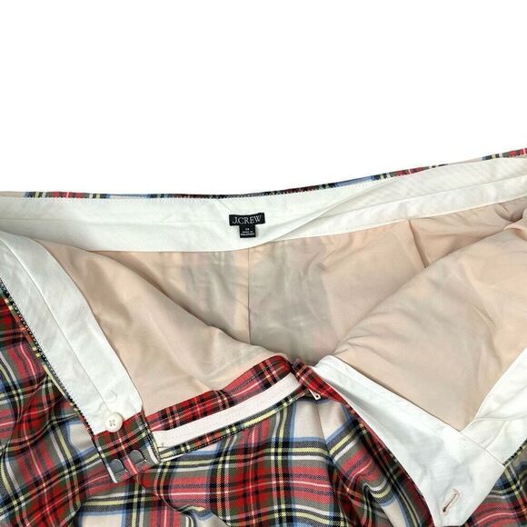 J. Crew Willa cropped flare wool blend pants Size 24 Snowy Stewart tartan plaid - Picture 4 of 10